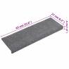 Stair Mats 5 pcs Light Grey - Non Slip & Washable | HipoMarket