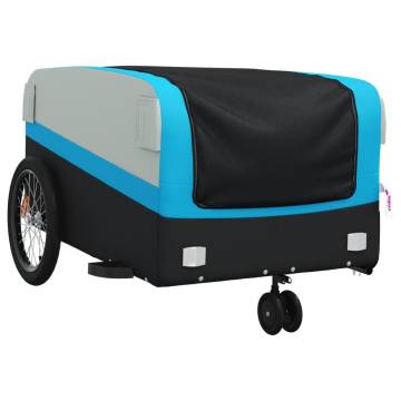 Durable Black and Blue Bike Trailer - 45 kg Capacity