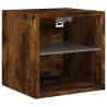 Stylish 6 Piece TV Wall Units with LED Smoked Oak Finish