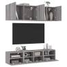 5 Piece TV Wall Units Grey Sonoma Engineered Wood Colour grey sonoma Quantity in Package 1 