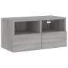 5 Piece Grey Sonoma TV Wall Units - Stylish Space Saver