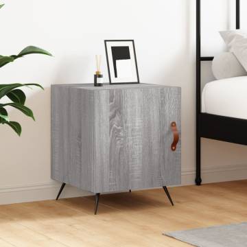 Stylish Grey Sonoma Bedside Cabinet - Durable & Modern Design