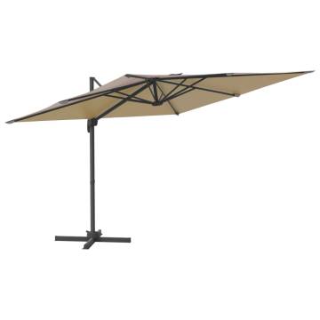 Cantilever Umbrella with Aluminium Pole - 300x300 cm Taupe