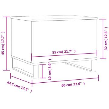 Elegant White Coffee Table - 60x44.5 cm | HipoMarket