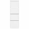 Shoe Cabinet with 4 Flip-Drawers - Stylish White Storage