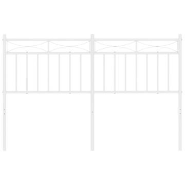 Elegant White Metal Headboard - 135 cm | HipoMarket