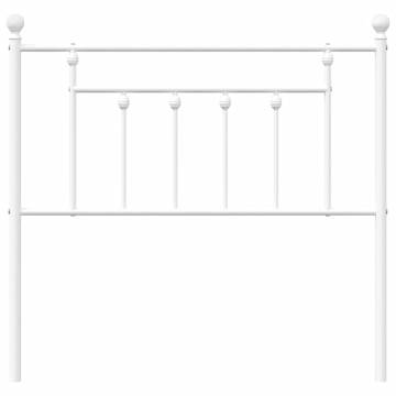 Stylish White Metal Headboard 90 cm | Hipomarket UK