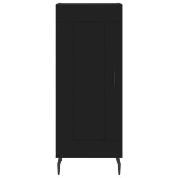 Stylish Highboard Black - 34.5x34x180 cm Engineered Wood