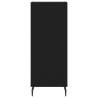 Stylish Highboard Black - 34.5x34x180 cm Engineered Wood