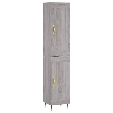 Elegant Highboard Grey Sonoma - Stylish Storage Solution