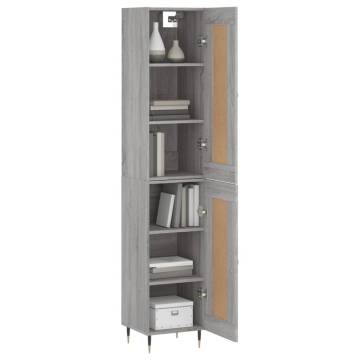 Elegant Highboard Grey Sonoma - Stylish Storage Solution