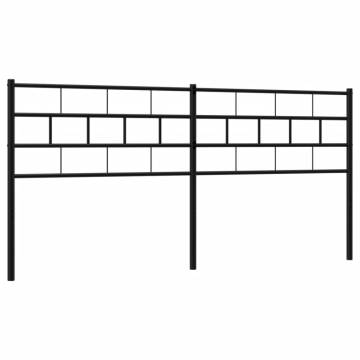 Metal Headboard Black 160 cm - Stylish & Sturdy Design