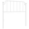 Stylish White Metal Headboard 100 cm - Durable & Sturdy