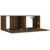 8 Piece Brown Oak TV Cabinet Set - Stylish & Practical