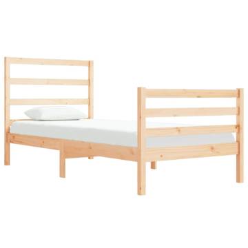 Solid Wood Pine Bed Frame 90x190 cm Single – Hipo Market