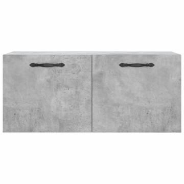 Concrete Grey Wall Cabinet - Stylish & Functional Storage 80x36.5cm