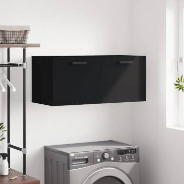 Wall Cabinet Black 80x36.5x35 cm - Stylish Storage Solution