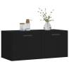 Wall Cabinet Black 80x36.5x35 cm - Stylish Storage Solution