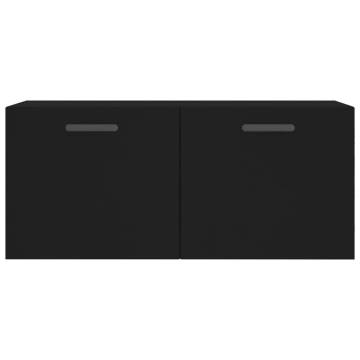 Wall Cabinet Black 80x36.5x35 cm - Stylish Storage Solution