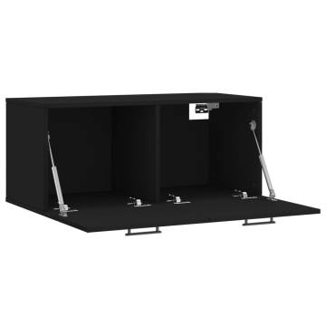 Wall Cabinet Black 80x36.5x35 cm - Stylish Storage Solution