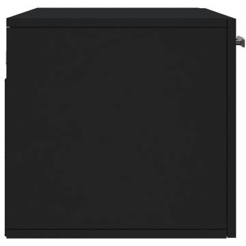 Wall Cabinet Black 80x36.5x35 cm - Stylish Storage Solution