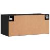 Wall Cabinet Black 80x36.5x35 cm - Stylish Storage Solution