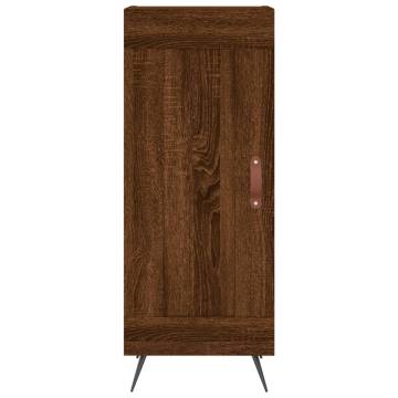 Elegant Highboard Brown Oak 34.5x34x180 cm | HipoMarket UK