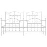 Metal Bed Frame with Headboard & Footboard - White Super King