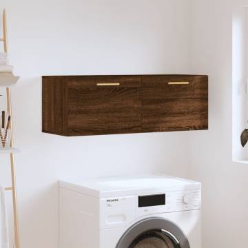 Wall Cabinet Brown Oak - Space-Saving Storage Solution