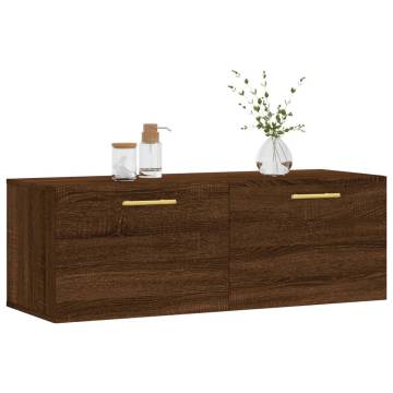 Wall Cabinet Brown Oak - Space-Saving Storage Solution