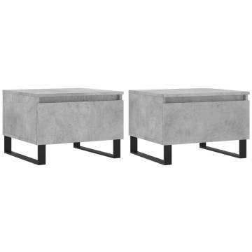 Stylish Concrete Grey Coffee Tables - Set of 2 | HipoMarket