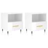 2 pcs High Gloss White Bedside Cabinets | Modern Storage Solution