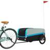 Bike Trailer Black and Blue - 45 kg Iron Cargo Carrier