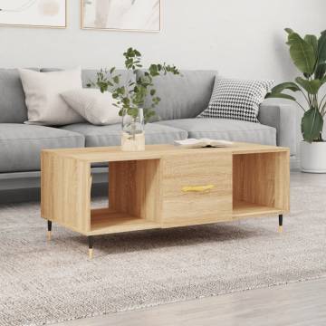 Stylish Sonoma Oak Coffee Table | 102x50x40 cm - Hipomarket