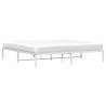 Elegant White Metal Bed Frame 200x200 cm | Hipomarket