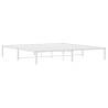 Elegant White Metal Bed Frame 200x200 cm | Hipomarket