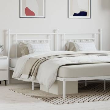 Stylish Metal Headboard White 193 cm | Hipomarket UK