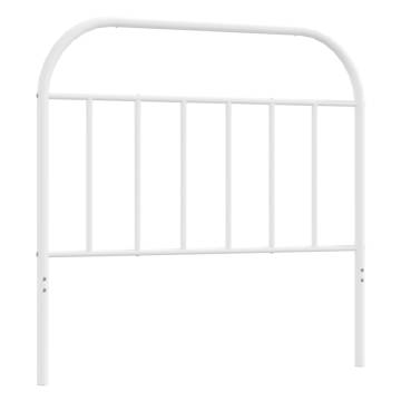 Stylish White Metal Headboard - 100 cm, Robust Design