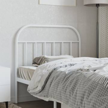 Stylish White Metal Headboard - 100 cm, Robust Design