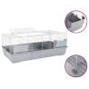 Small Animal Cage Grey 118x59x46 cm | Durable & Secure Home