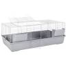 Small Animal Cage Grey 118x59x46 cm | Durable & Secure Home