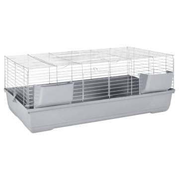 Small Animal Cage Grey 118x59x46 cm | Durable & Secure Home