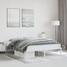 Metal Bed Frame White 150x200 cm King Size Colour white Size 150 x 200 cm 