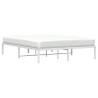 Metal Bed Frame White 150x200 cm King Size - Durable & Stylish