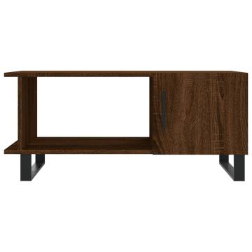 Elegant Brown Oak Coffee Table - 90x50x40 cm