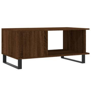 Elegant Brown Oak Coffee Table - 90x50x40 cm