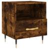 Stylish Smoked Oak Bedside Cabinet - 40x35x47.5 cm