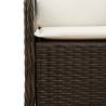 Garden Chairs with Cushions - 2 pcs Brown Poly Rattan