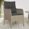 Garden Chairs with Cushions 2 pcs Light Grey Poly Rattan Colour light grey Quantity in Package 2 Model full weaving 