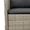 Garden Chairs with Cushions - Light Grey Poly Rattan (2 pcs)